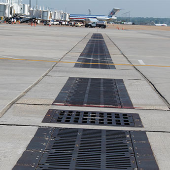 EJ trench grates at airport