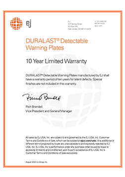 PDF - DURALAST® Detectable Warning Plate Warranty