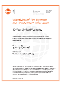 PDF - WaterMaster® Fire Hydrants and FlowMaster® Gate Valves Warranty