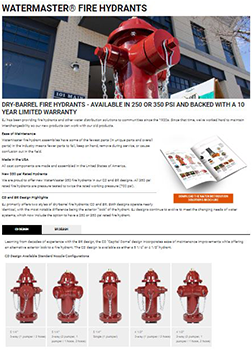 WaterMaster® Fire Hydrants Product Brief