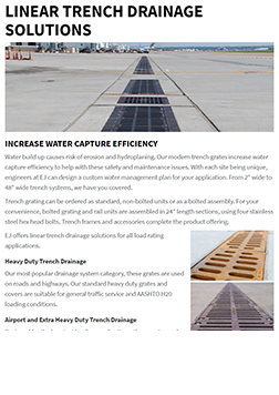 Product Brief - Linear Trench Drainage Solutions Product Brief