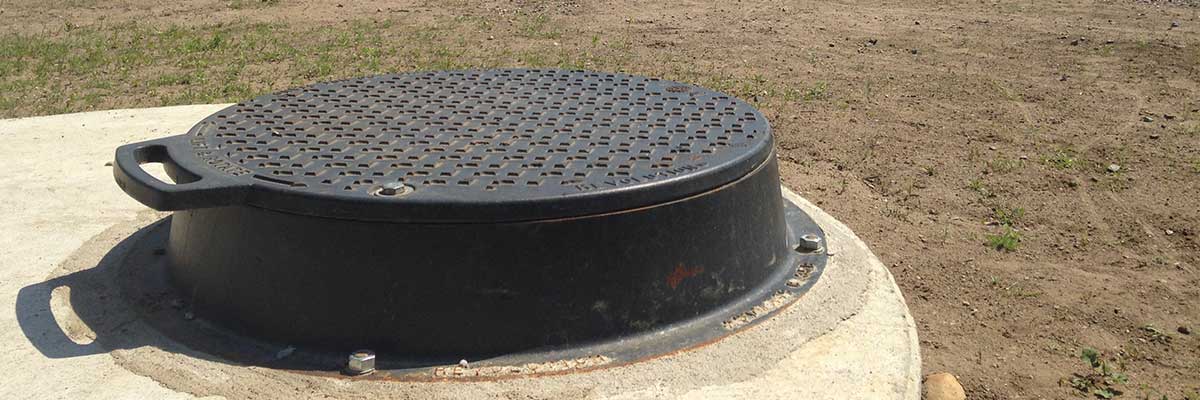 EJ Revolution Raised Manhole Frame and Cover for municipal sewer applications