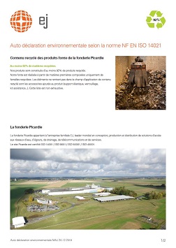 PDF - Autodichiarazione ambientale ISO 14021 - 2019 - EJ PICARDIE