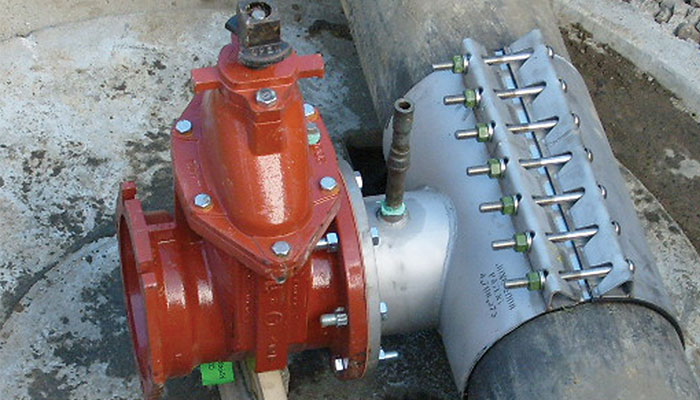 EJ FlowMaster resilient wedge gate valve installed