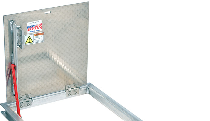 Non-traffic pedestrian rated aluminum access hatch