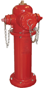 WaterMaster 5 1/4" BR fire hydrant design with 3-way-configuration and snow barrel